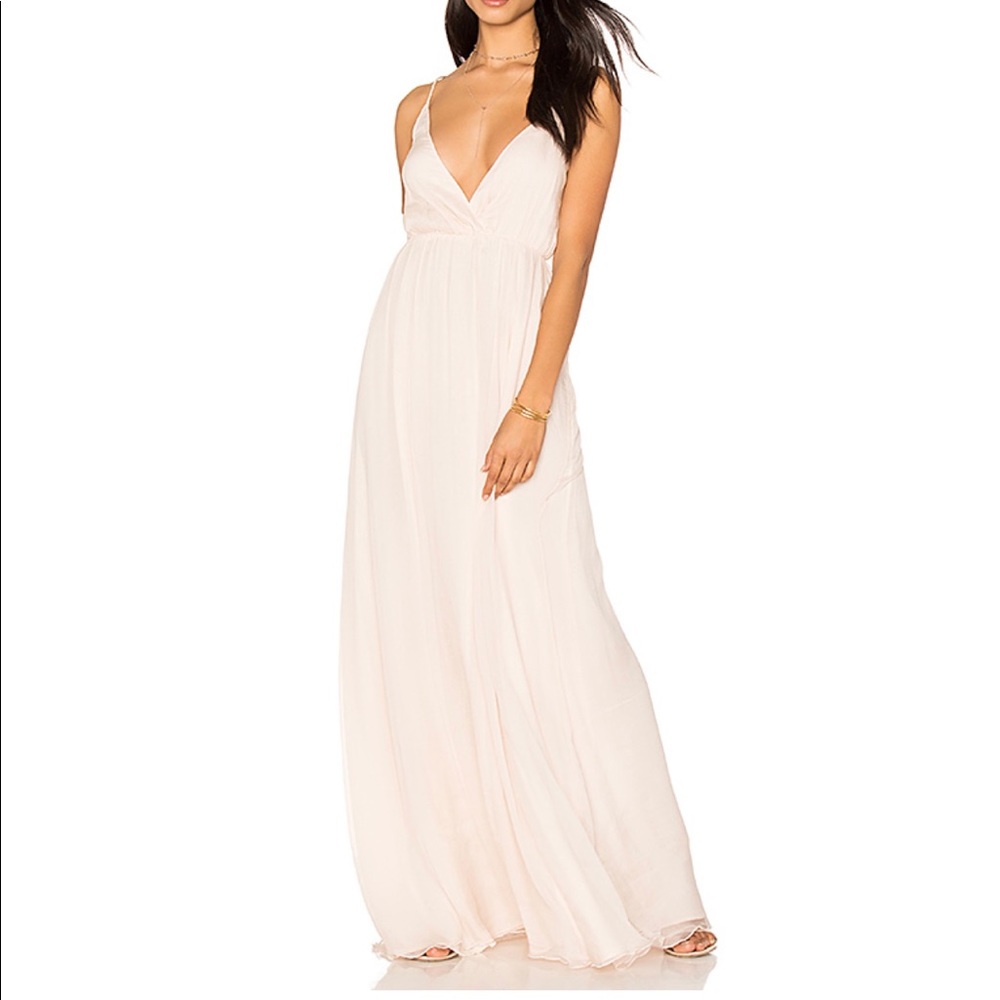 ANINE BING Chiffon Gown in Blush - Picture 1 of 8